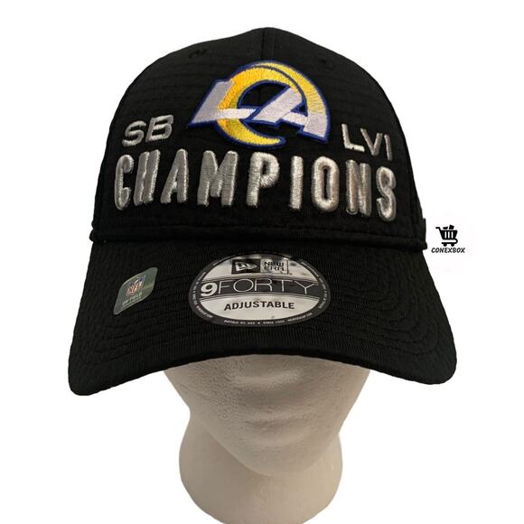 New Era 9FORTY LA Rams Super Bowl LVI Champion Snapback Adjustable Cap Hat New - Picture 2 of 12